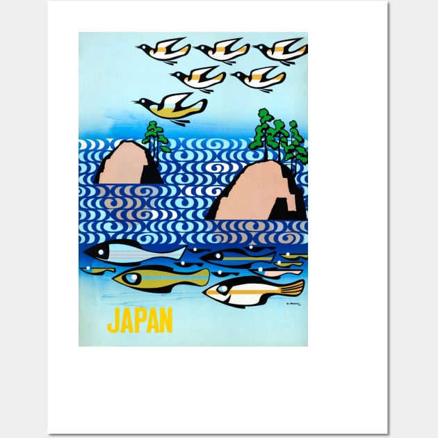 Vintage Travel Poster Japan Wall Art by vintagetreasure